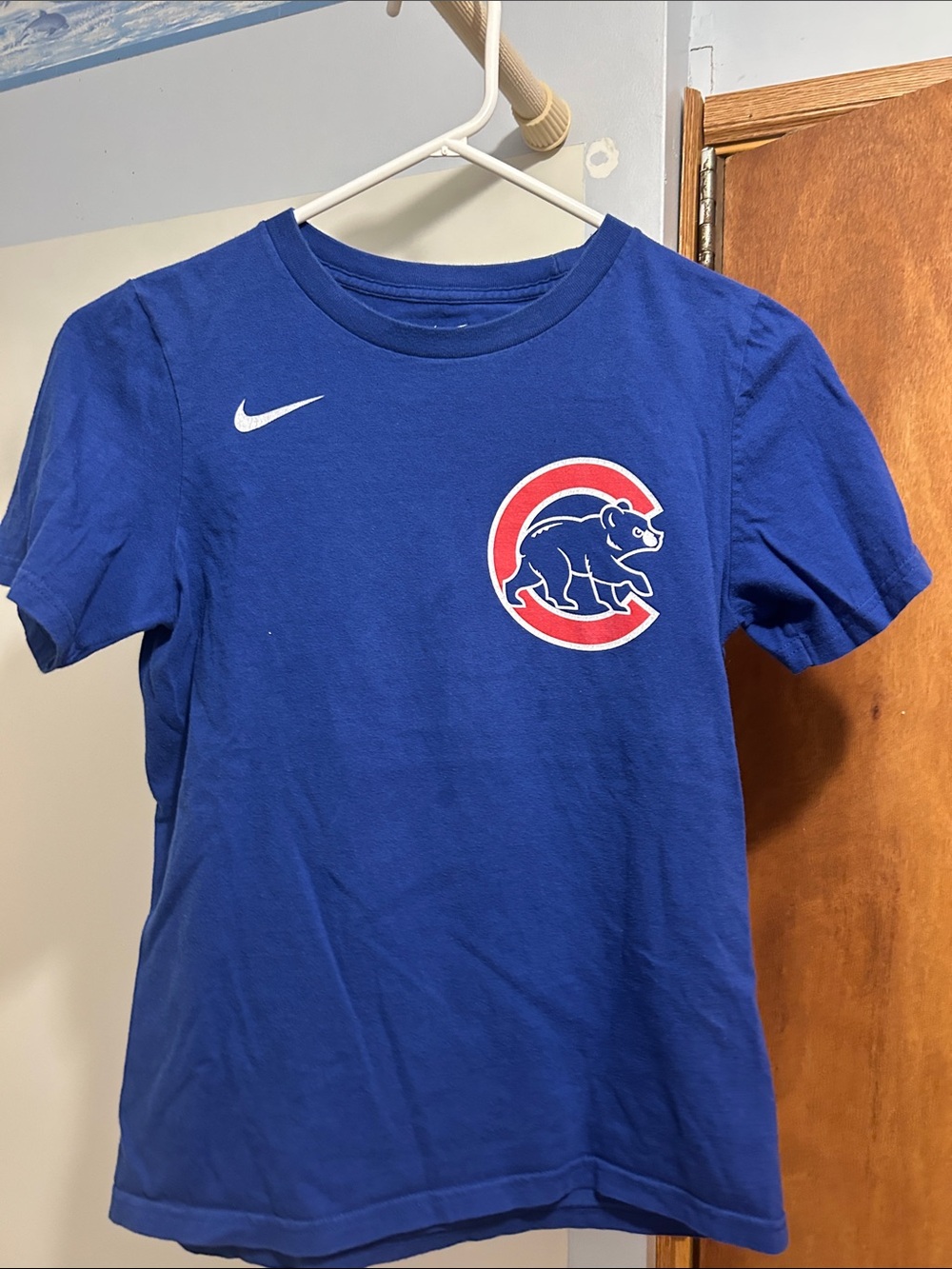 Nike Kids Royal Blue Chicago Cubs Short Sleeve Tee with Red & White Logo